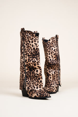 Cowboy boots with leopard print wrap - Willow