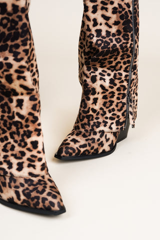 Cowboy boots with leopard print wrap - Willow