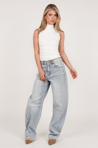 Balloon fit jeans light blue - Elenor