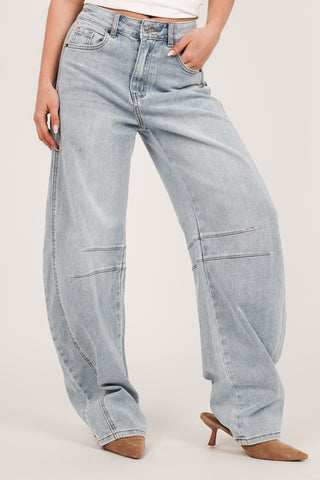 Balloon fit jeans light blue - Elenor
