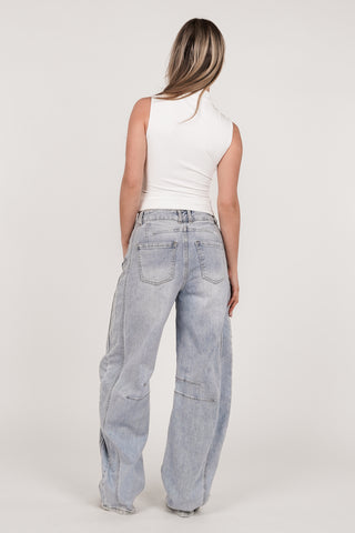 Balloon fit jeans light blue - Elenor