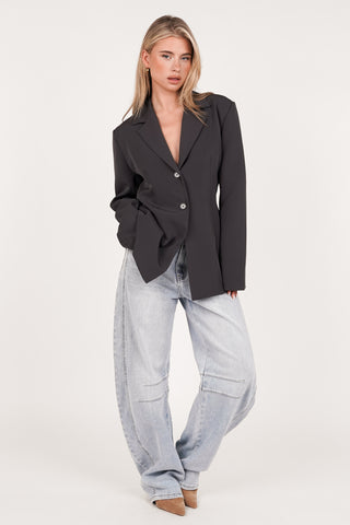 Taillierter Blazer Grau - Moon