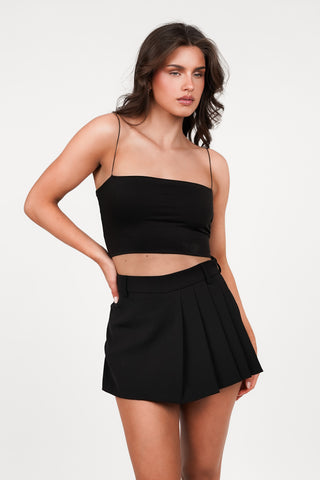 Pleated black skort - Ilona