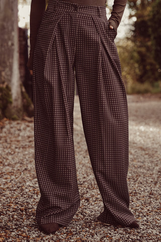 Pantalon ballon fit met print bruin - Nelly
