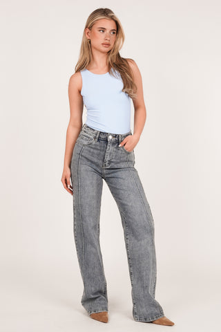 Neckholder-Body mit Stretch, hellblau - Davina