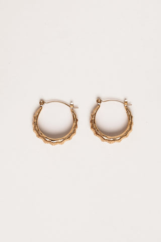 Gouden oorbellen met structuur - Mabel