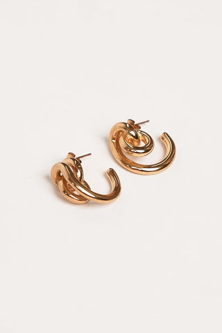 Twist oorbellen goud - Avalon