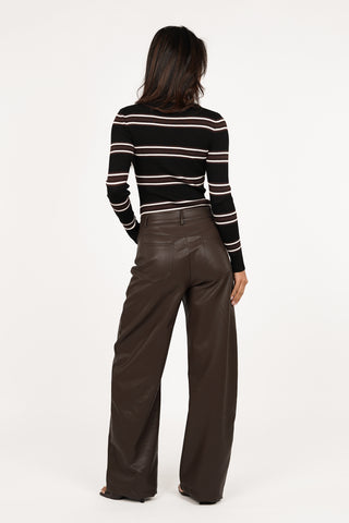 Faux leather pants brown - Sita