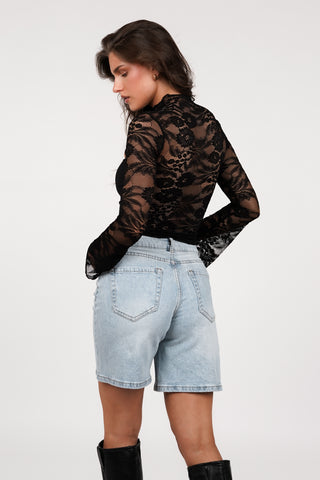 Bermuda denim shorts light blue - Nova