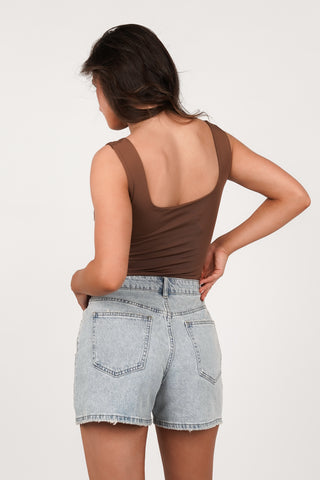 Studded bodysuit brown - Harper