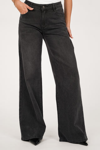 Tall Wide Leg Jeans Acid Wash Blau - Macy