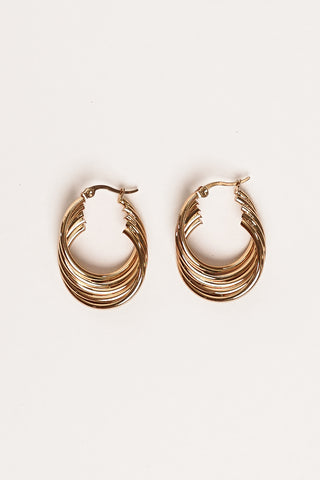 Statement oorbellen twist goud - Audrey