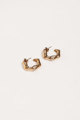 Gouden oorbellen met mini parels - Dila