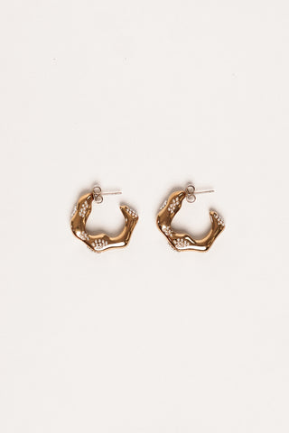 Gouden oorbellen met mini parels - Dila