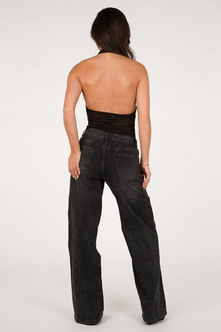 Straight leg jeans mid waist grijs - Logan
