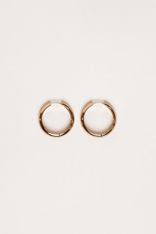 Basic brede oorringen goud - Lova