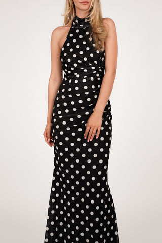 Halter maxi dress brown - Jazz