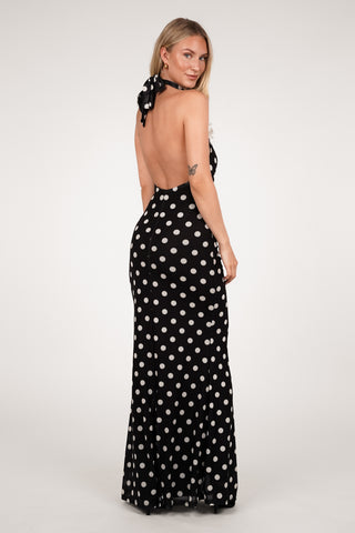 Halter maxi dress brown - Jazz