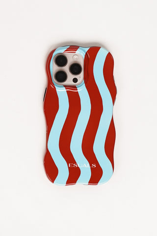 Phone case iPhone striped pink/green - Lesley