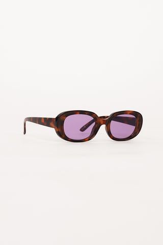 Oval Sunglasses Black - Jane