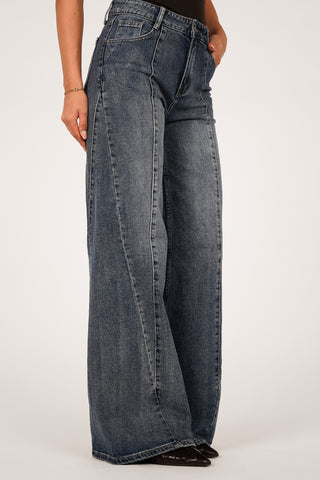 High waist jeans met detail blauw - Cody