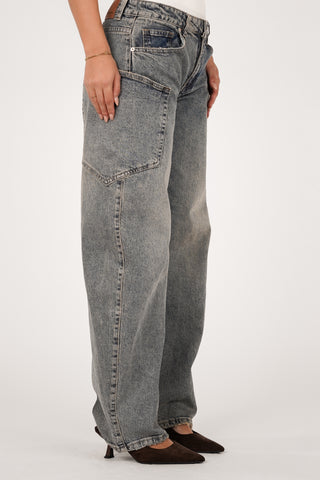 Barrel jeans with pockets blue - Xenna