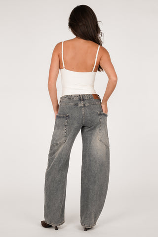 Barrel jeans with pockets blue - Xenna