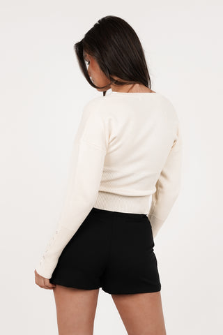 Basic Skort Damen Schwarz - Lynn