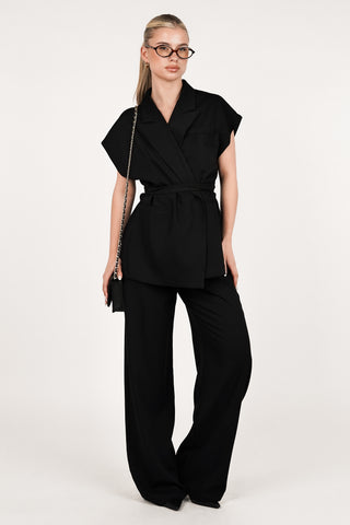 Wrap vest black - Toria