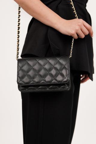 Leather crossbody bag black - Lyla