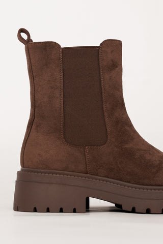 Chelsea boots suedelook mokka bruin - Regan