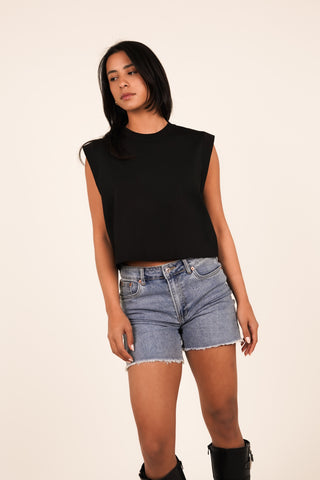 Denim shorts mid-waist blue - Macy