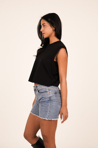 Denim shorts mid-waist blue - Macy