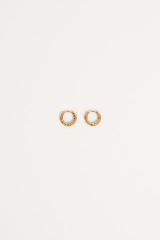 Small gold hoop earrings with mechanism - Diede
