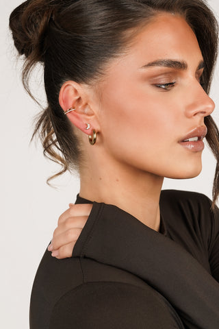 Earcuff 2 Ringe mit Strass gold - Alexis