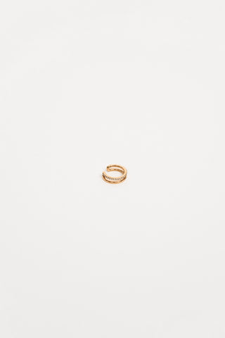 Earcuff 2 Ringe mit Strass gold - Alexis