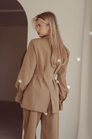 Fitted blazer taupe - Valentina