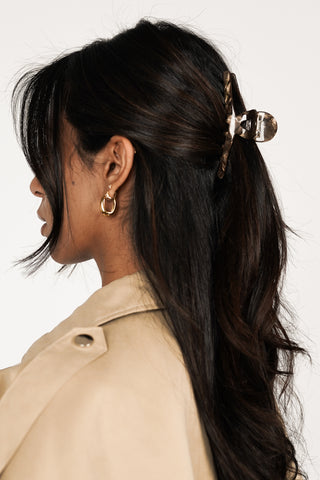 Hair clip small marble brown - Sally