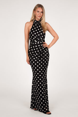 Halter maxi dress brown - Jazz