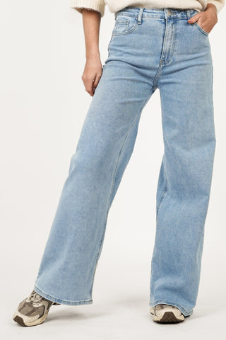 High-waisted wide-leg jeans blue - Polly