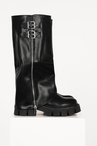 High black boots with buckles - Eliva