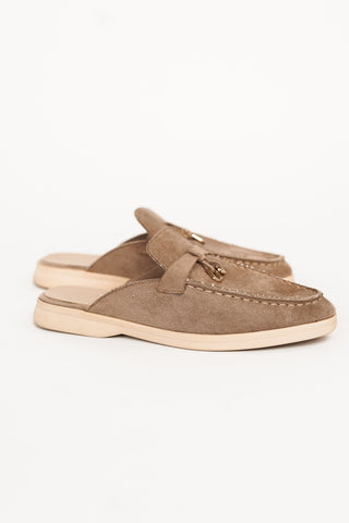 Loafers with gold detail khaki - Kesha