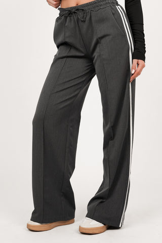 Jogger pants with pinstripe gray - Emily
