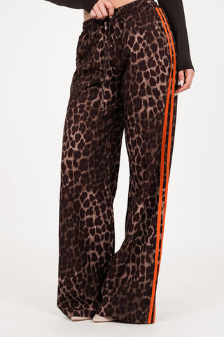 Jogger trousers with pinstripe brown - Emily