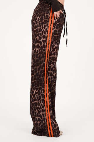Jogger trousers with pinstripe brown - Emily
