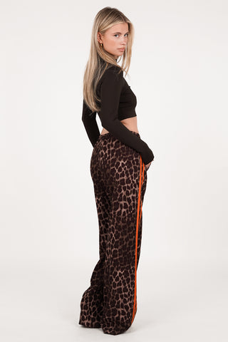 Jogger trousers with pinstripe brown - Emily