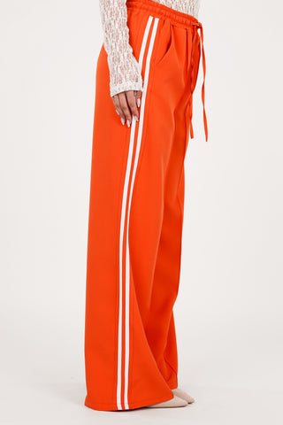 Jogger trousers with pinstripe brown - Emily