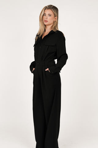 Petite black cargo jumpsuit - Lume