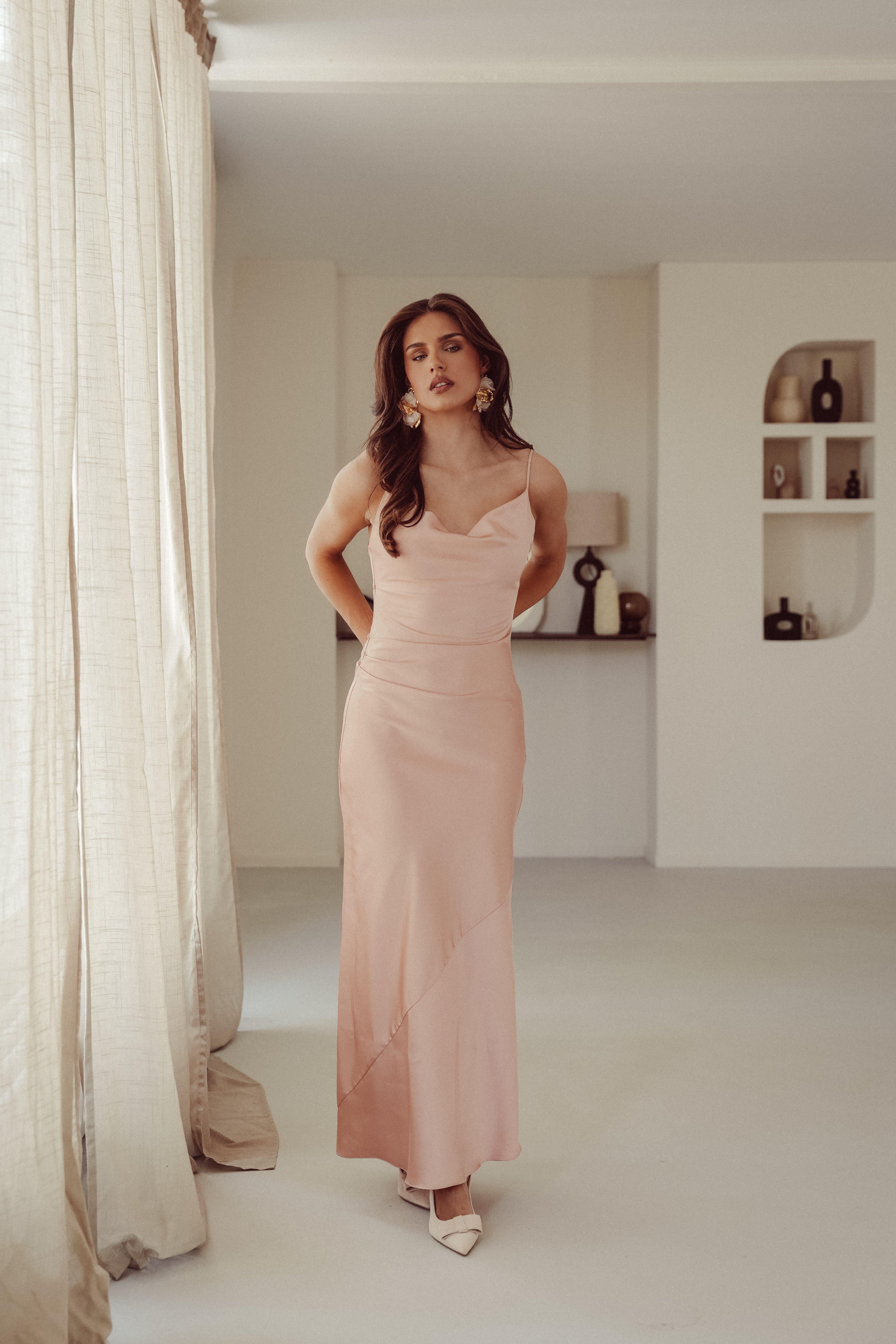 Wedding guest maxi dress pink | Maxi dresses satin Wedding guest maxi dress pink | Maxi dresses satin