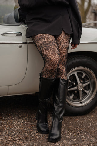 Lace tights black - Bodia